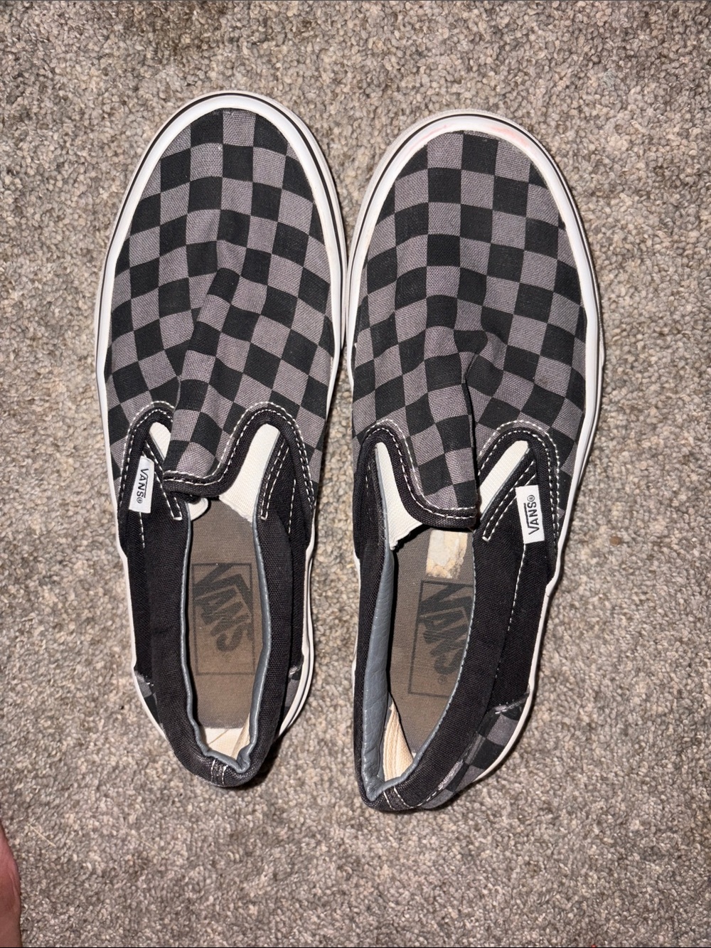 Vans Checkerboard Slip-On in Black and Gray